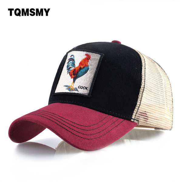 Embroidery cock Baseball Caps men Hip Hop cap Breathable Mesh Snapback caps Unisex sun hats for women chicken bone Casquette