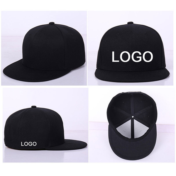 10pcs a lot Factory Wholesale Hip hop caps Snapback Custom LOGO/letter Flat brim hip hop Unisex Baseball hat Adjustable size