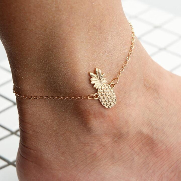 Hot Fashion Jewelry Lovely Pineapple Fruit Anklets Bracelet Foot Ornaments Bracelets Anklets S172