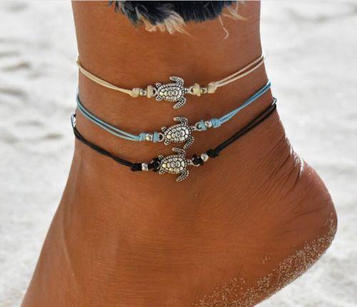 20pcs/lot Women Sea Turtle Charms Ankle Anklet Bracelet Barefoot Sandal Beach Foot Jewelry new