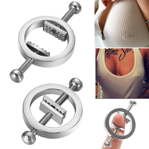 New Fashion Silver Adjustable Nipple Clip Breast Clamps Deluxe Toy for Nipple Play Zinc Alloy Nipple Ring