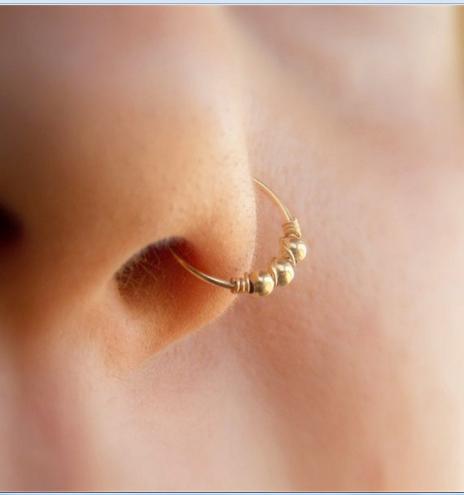 12pcs/lot Gold Nose Hoop Nose Jewelry Nostril Hoop Piercing Earring Nostril Jewelry