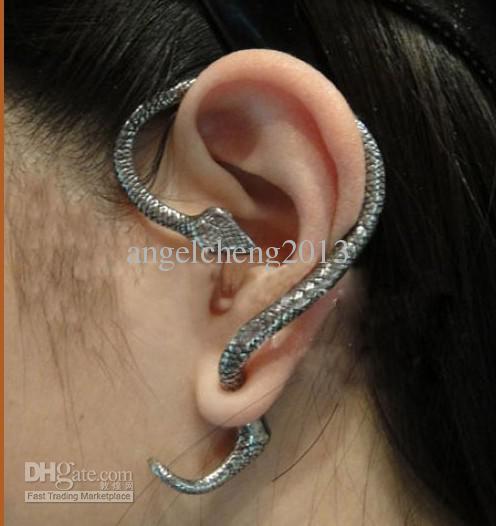 Unique Earring Punk Cool Gothic Fashion Snake Ear Stud Clip Cuff Earring One Item for Left Ear Random Color