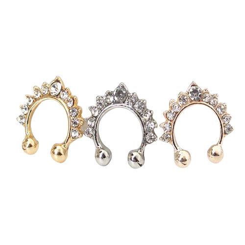 Boniskiss Fake Nose Ring Studs Stainless Steel Body Jewelry free shipping