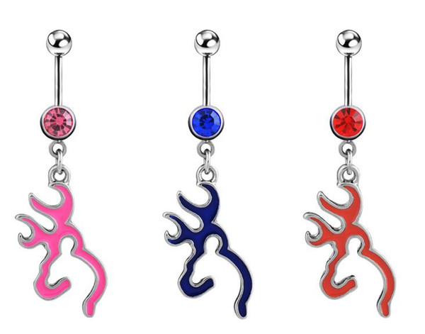 2016 new 12pcs/lot Belly button ring Body piercing Jewelry Dangle flame Surgical Steel Nickel free 6 colors