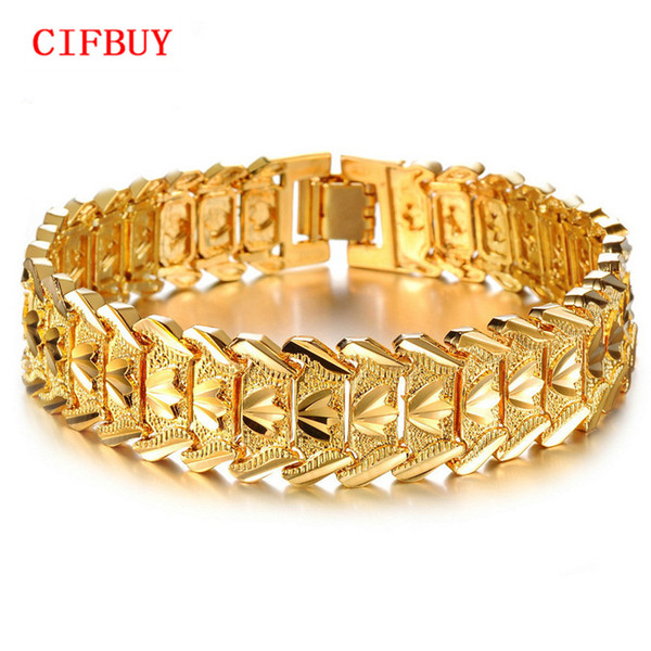 CIFBUY Gold Color Bracelets For Men Women Jewelry Wholesale Vintage Hot Fashion Big Flower Bracelets & Bangles 401