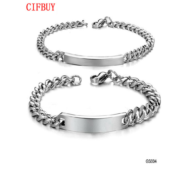 CIFBUY JEWELRY Top Quality 316L Stainless Steel Couple Link Chain Bracelet Never Fade Punk Style Hot sell, 604