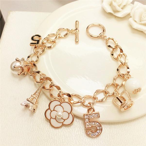 S106 Number 5 luxury brand designer jewellery tassels flowers 2017 jewelry bracelets & bangles kpop jewlery for women