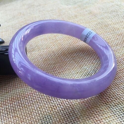 58-62mm Certified (Grade A) 100% Natural Lavender Jadeite JADE Bracelet Bangle