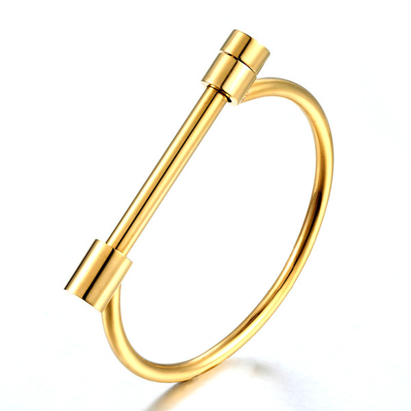 Fashion Shackle Screw Cuff Bracelet Gold Color Stainless Steel Bracelets & Bangles For Women Love Bracelet Wholesale