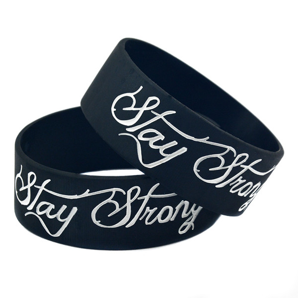 Wholesale 50PCS/Lot Stay Strong Silicone Bracelet It is Soft And Flexible Great For Normal Day To Day Wear