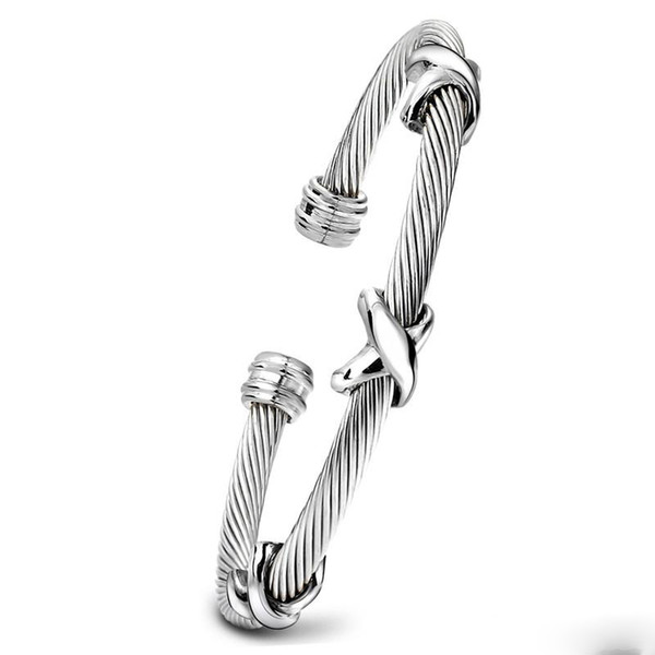 Europe and America geometric stainless steel Prevent allergy chain X column Accessories Jewelry Bracelets High grade jewelry wholesale