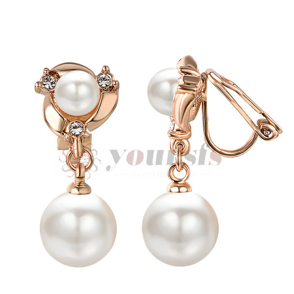 Yoursfs Freshwater Cultured Pearl Clip On Earrings Gray Pearl and Cubic Zirconia clip earring