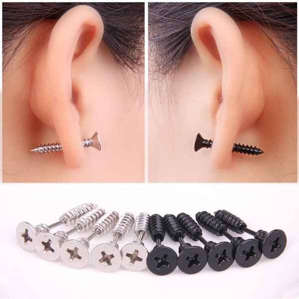 Design Jewelry Wholesale 2019 Gold Plated Beads Mini Stud Earrings Screws Crystal Stud Earrings For Women New Design Earrings