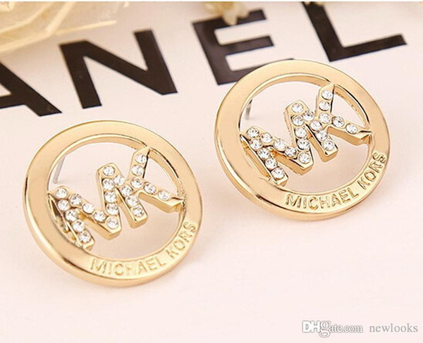 Women's Jewelry Fashion Earrings Letters 18K Silver Plated Sterling Silver Women's Earrings E008