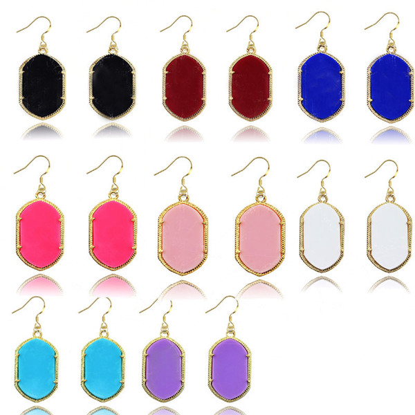 Chandelier Earrings for Women Geometric Golden Plated Dangles 8 Colors