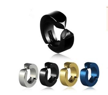 Punk Fashion Mens Magnetic Non-Pierced Earrings Titanium Stainless Steel ear clips metal punk hip-hop stud