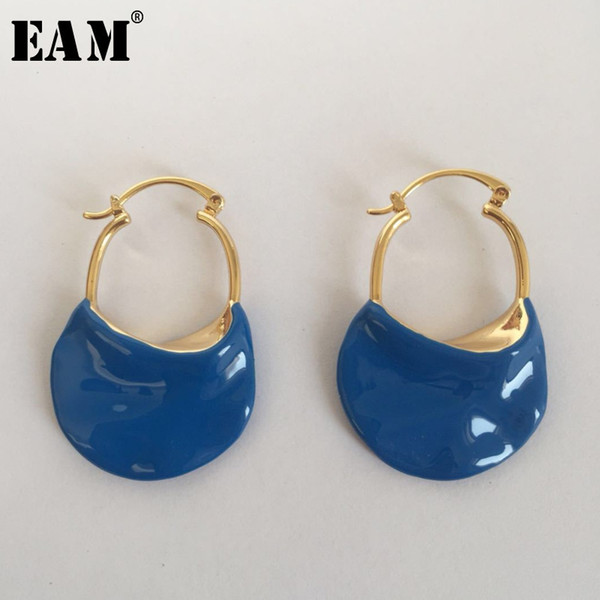 WKOUD EAM Jewelry / 2018 New Fashion Temperament French Style Irregular Earrings Simple Women's Accessories S#R1115