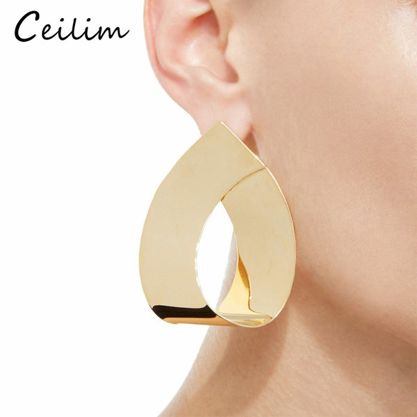 Fashion Metal Statement Earrings Big Geometric Earrings For Women Dangle Earrings Drop Modern Art Party Punk Jewellery Gift Wholesale