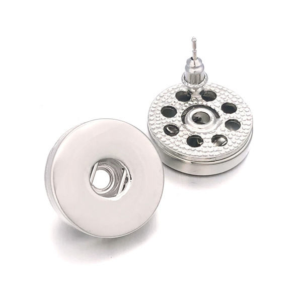 Hot Sale 027 Fashion Bohemia Cute Fit 12mm 18mm Snap Button For Women Charms White K Plated Design Snaps Earrings Jewelry Gift