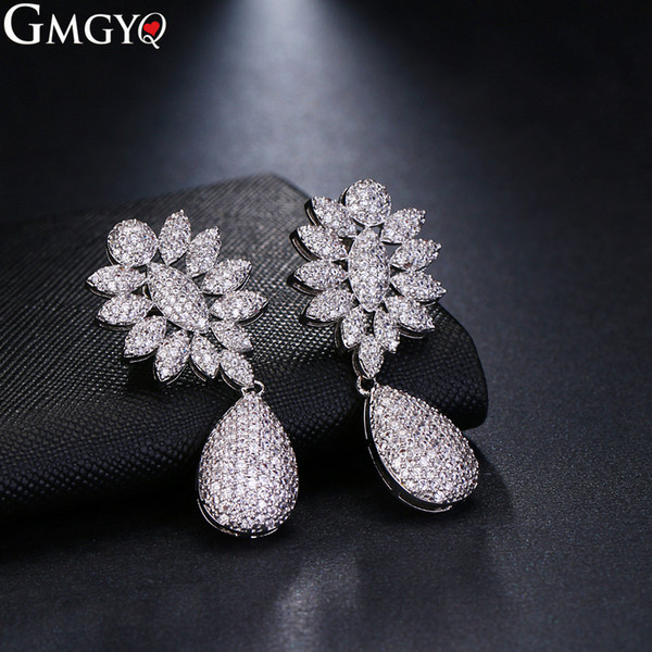 GMGYQ New Arrival Earrings Aretes De Mujer Modernos 2018 Con Cristales Designer Earrings For Women Luxury Banquet Accessories