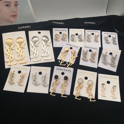 igh Quality Famous Brand Design Jewelry Fashion Stainless Steel Style Luxury Gold Plated Earrings Stud For Girl Women