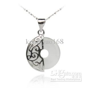 Wholesale Fine Jewelry Silver Pendant Guaranteed 100% Solid 925 Sterling Silver With White Opal Stone PW2038