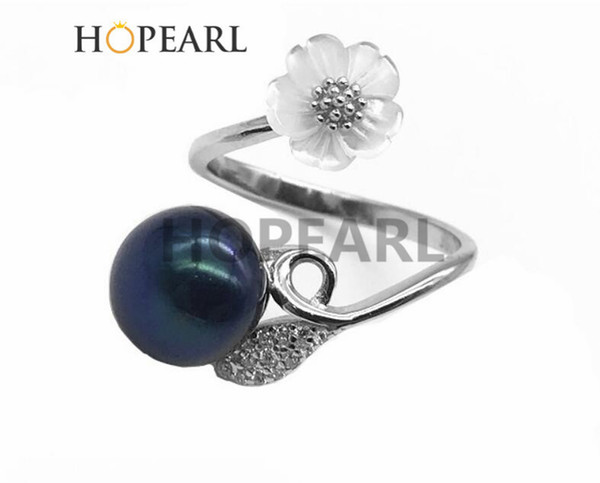 ring blank without pearl 925 sterling silver ring setting decorated with flower and leaf women pearl jewelry