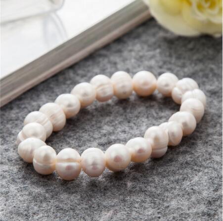 JLN Freshwater Pearl Potato Shape Elastic Rope Bracelet Women Fashion Natural Pearl Bracelet