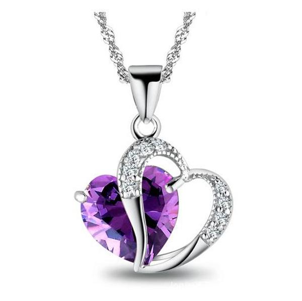 Wholesale Fine Jewelry Silver Heart Pendant 100% Guaranteed Solid 925 Sterling Silver Pendant With Single Cubic Zirconia yh19