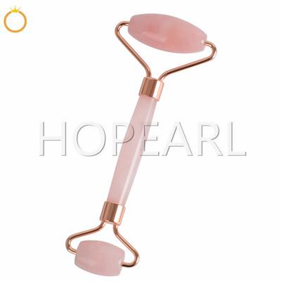 Rose Quartz Natural Gemstone Facial Roller Beauty Massge Stone Roller Skincare Health Care Tools Slimming Face