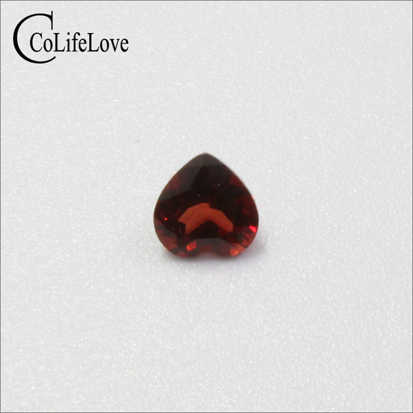 5 mm heart cut natural wine red garnet gemstone wholesale price 0.4 ct good quality garnet loose gemstone for jewelry makers