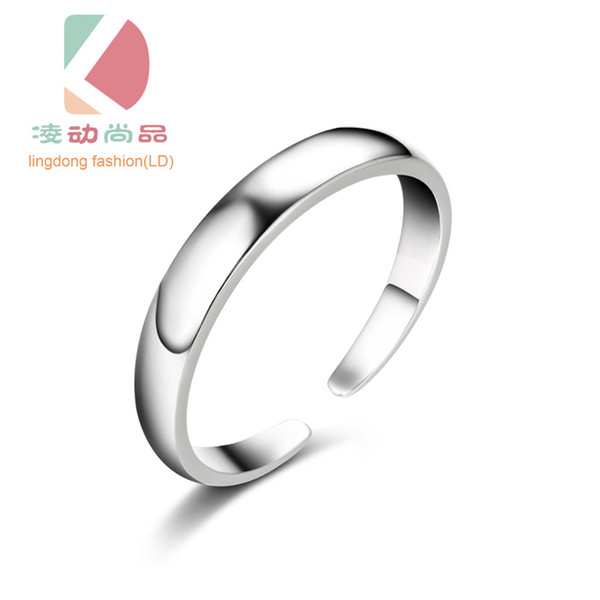 lingdong fashion brand 925 Sterling Silver Ring size adjustable (11-14 adjustable) suitable for men and women free shipping