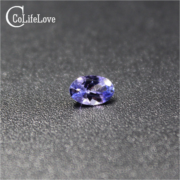 4 mm * 6 mm 0.4 ct 100% real natural tanzanite loose gemstone for jewelry shop and jewelry maker