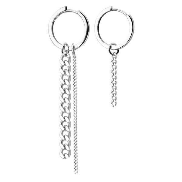 Fashion Asymmetric Drop Earrings 100% Guaranteed Solid 925 Sterling Silver Hoop Earrings