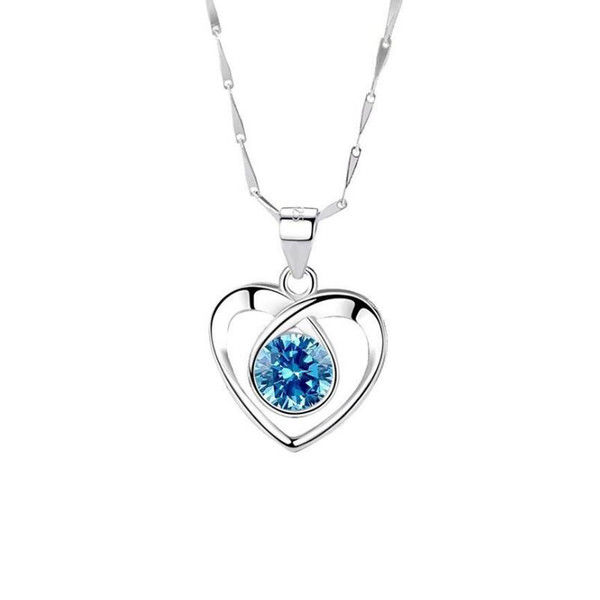 Wholesale Heart Style Pendant 100% Guaranteed 925 Sterling Silver Pendants with Cubic Zirconia