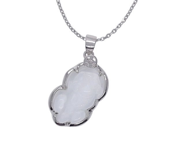 Wholesale Chinese PIXIU Silver Pendants 925 Sterling Silver Pendant with White Opal