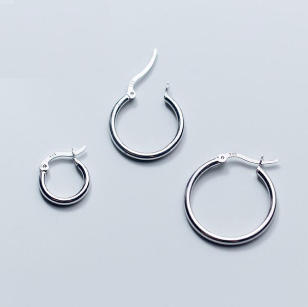 Wholesale Hoop Earrings 100% Guaranteed Solid 925 Sterling Silver Hoop Earrings yh5085