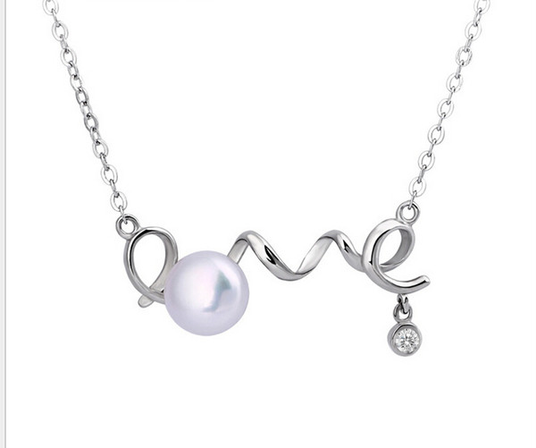 Wholesale Pearl Pendant Necklace With freshwater Pearl 100% Guaranteed Geuinie 925 Sterling Silver Pendants Necklaces High Quality YH4266