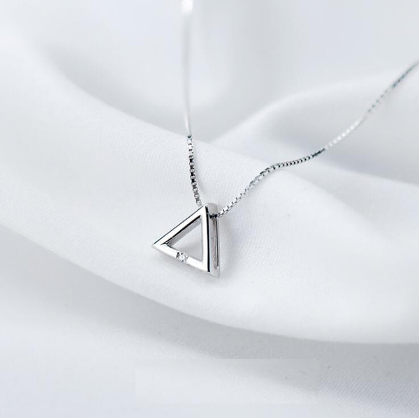 Wholesale Geometry Silver Necklace 925 Sterling Silver Pendants Necklaces Chain with yh5091