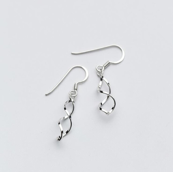 Wholesale Twisted Drop Earrings 100% Guaranteed Solid 925 Sterling Silver Drop Earrings yh5072