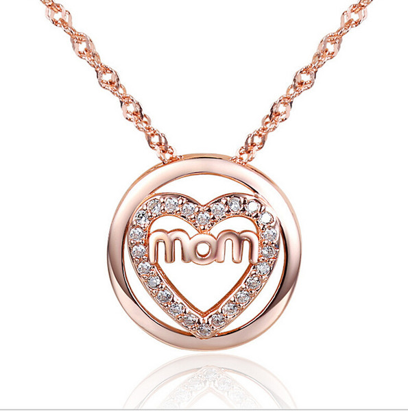 Wholesale Rose Gold Plated Silver Pendant 100% Guaranteed Solid 925 Sterling Silver Pendant With Cubic Zirconia yh4257