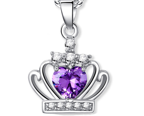 Wholesale Crown Jewelry Silver Pendant 100% Guaranteed Solid 925 Sterling Silver Pendant With Cubic Zirconia yh4228