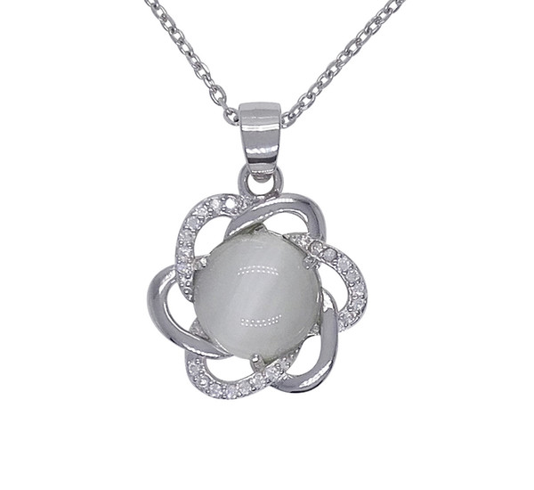 100% Guaranteed Real 925 Sterling Silver Jewelry Pendants With White Opal Stone Fashion Jewelry Pendant YH2012