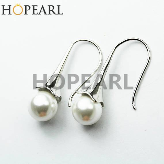 earring blank without pearl fish hook earwire earrings findings 925 sterling silver women fine jewelry gift