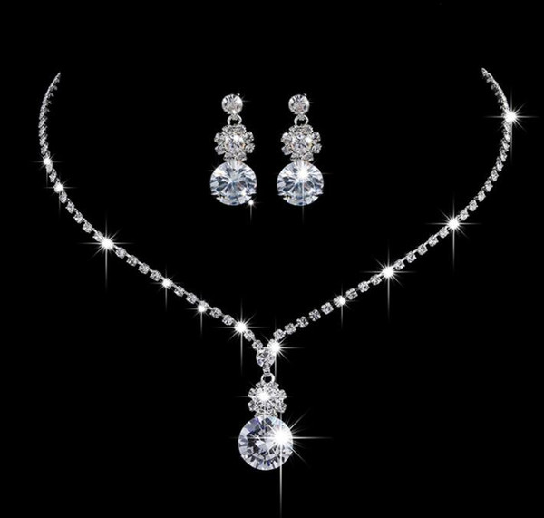 New style Sun flower Inlaid Austria Crystal wedding Necklace Earring Two pieces set Made with Swarovski Crystal Glittering Bridal jewelry