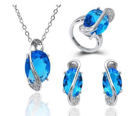 Fancy bridal jewelry set luxurious high end new product listing crystal jewelry set women jewelry set