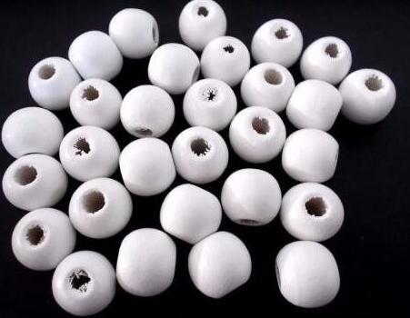 Vintage Natural White Wood Round Ball Spacer Beads Charms For Jewelry Making Findings Bracelets Handmade Craft 16mm DIY Gifts HOT 100PCS