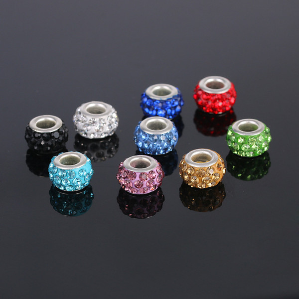 Rhinestone Loose Beads 2019 Brand New Fashion High Quality DIY Silver Plated Jewelry Findings Components Wholesale LP005