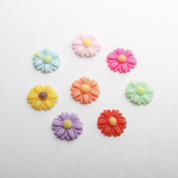 Resin Flat back Daisy Flower Patch Jewelry DIY Making Jewelry Fittings Buttons Phone Decor Headwear Accessories Multi Candycolor